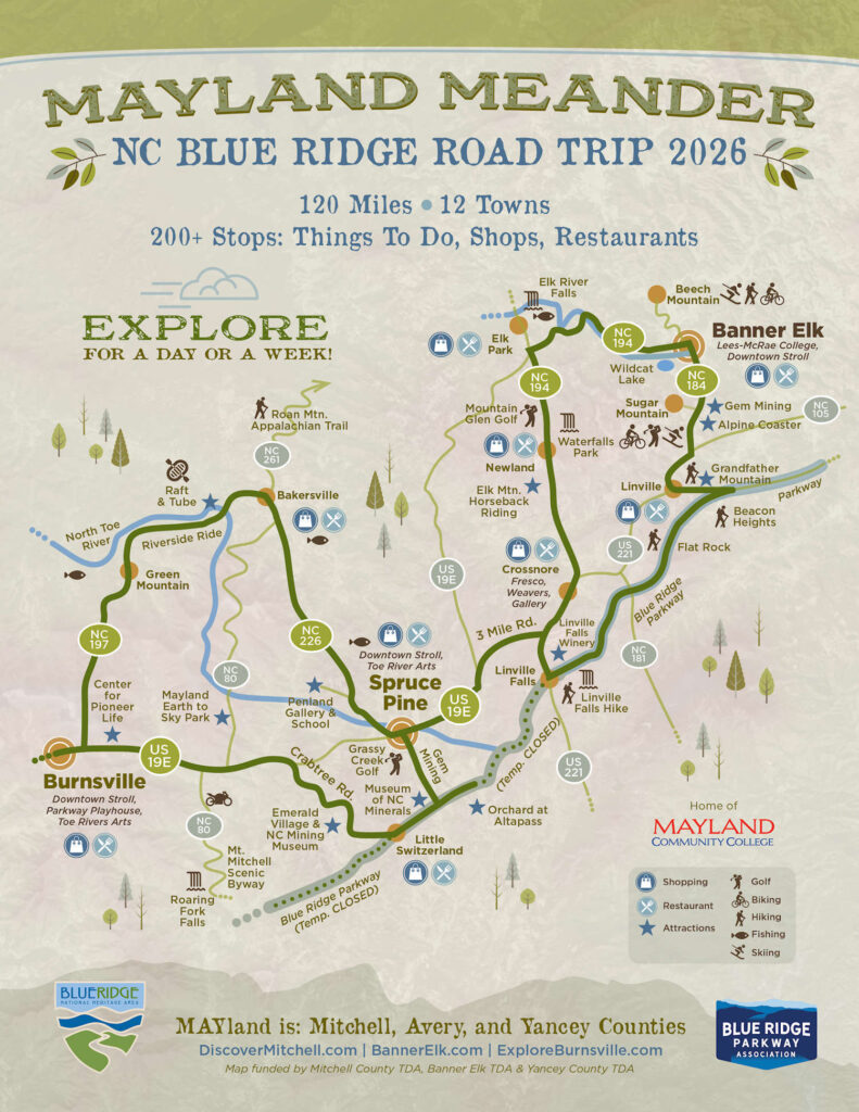Mayland Meander Road Trip Map